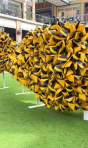 Read more about the article UK Mall Exhibits Bee Swarm Sculpture
